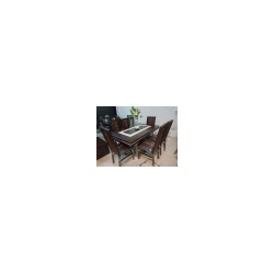 ANTECOMEDOR GIM ATENEA 6 SILLAS CHOCO