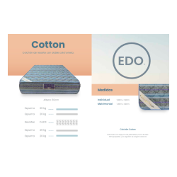 COLCHON ORIENTE COTTON MATRIMONIAL