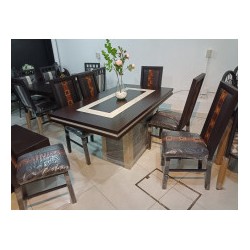 ANTECOMEDOR GIM ATENEA 6 SILLAS CHOCO