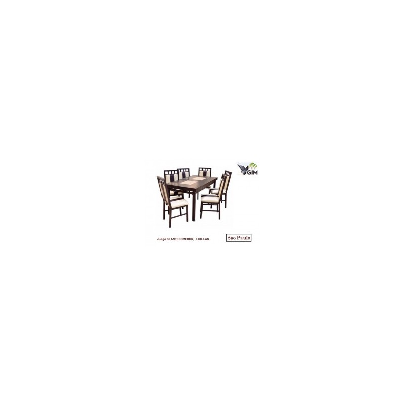 ANTECOMEDOR GIM SAO PAULO 6 SILLAS CHOCO