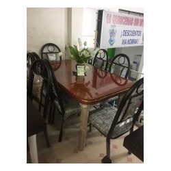 ANTECOMEDOR GIM TAJIN 6 SILLAS VINO