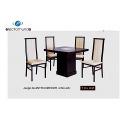 ANTECOMEDOR GIM TULUM 4 SILLAS CHOCOLATE