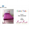 CAMA CUBO TUBO ZOE INDIVIDUAL ROSA