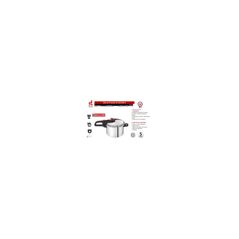 OLLA DE PRESION T-FAL P-2614632 5.7 LTS